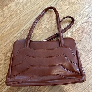 Elegant Vintage Brown Leather Handbag